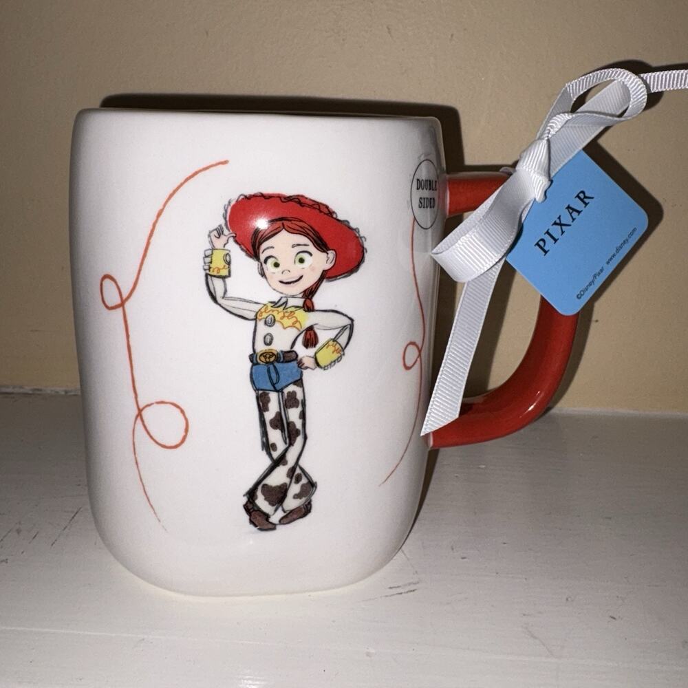 Rae Dunn DISNEY Pixar Toy Story JESSIE Yee Haw! Double Sided Mug with Lasso BNWT